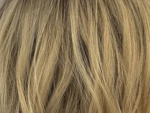 close-up of gold blonde hair